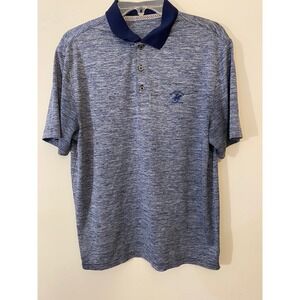 Beverly Hills Polo Club Men's XL Blue Heather Golf Polo Performance Shir
